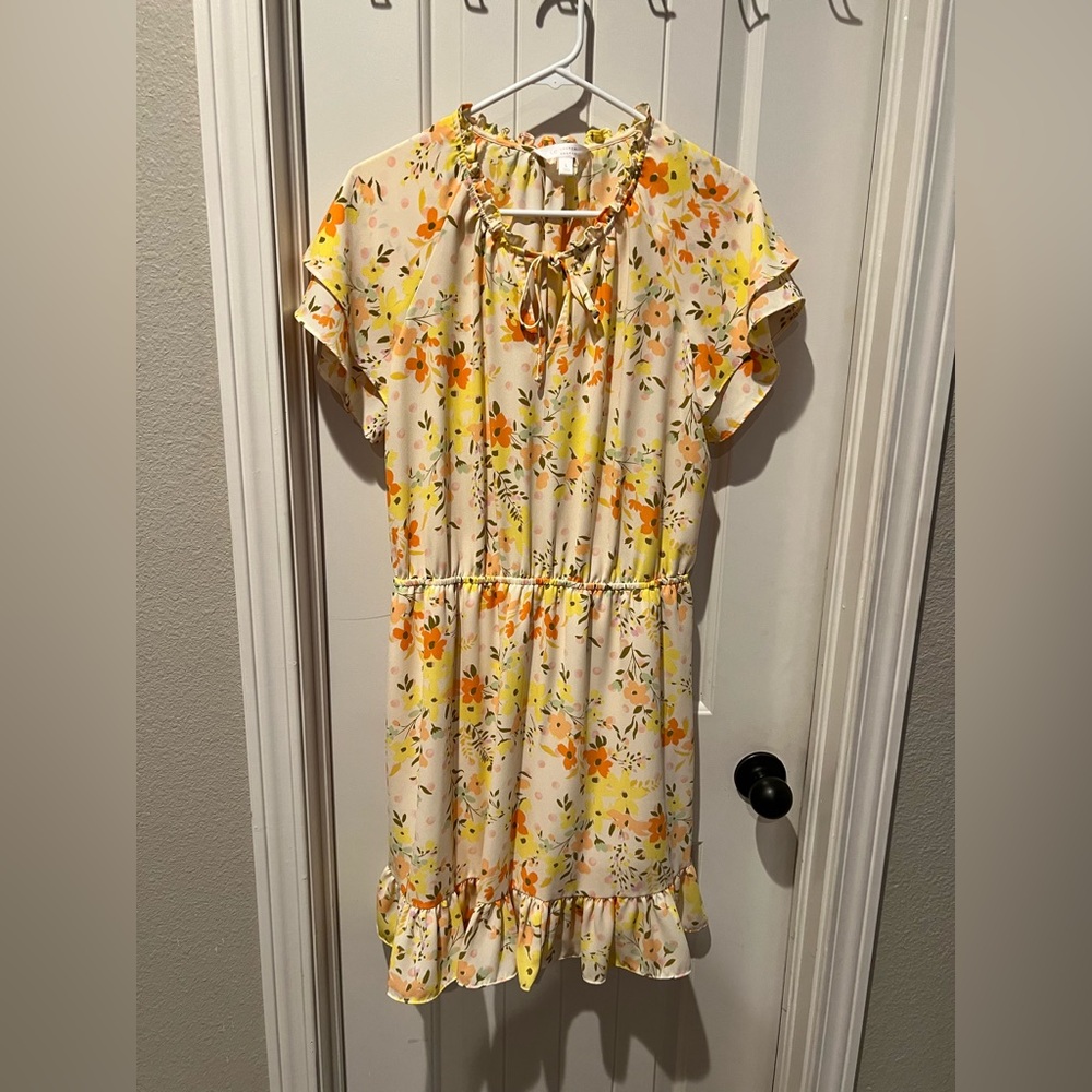 LC Lauren Conrad Floral Dress - Yellow and Orange